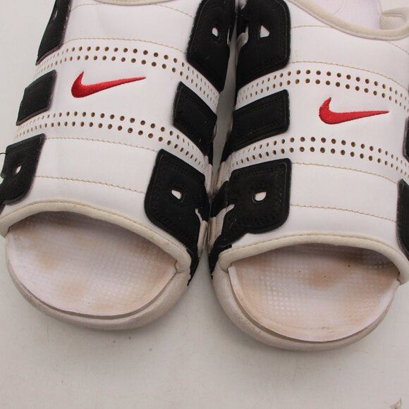 Nike Air More Uptempo Slide Men\'s 14 White/Varsity Red-Black Colorway FB7815-100